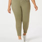 Calça jeans skinny feminina rosa celebridade, verde, tamanho 14