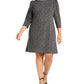 Vestido de malha ponte estampa animal feminino Calvin Klein cinza tamanho 14W