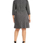 Vestido de malha ponte estampa animal feminino Calvin Klein cinza tamanho 14W