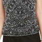 Blusa feminina bordada com miçangas 28Th &amp; Park, cinza, tamanho 14