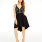 Vestido alto e baixo com brilho e detalhes brilhantes da Speechless Junior, preto, tamanho 0