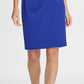 Vestido feminino DKNY com bainha franzida lateral e ponte azul, tamanho 2