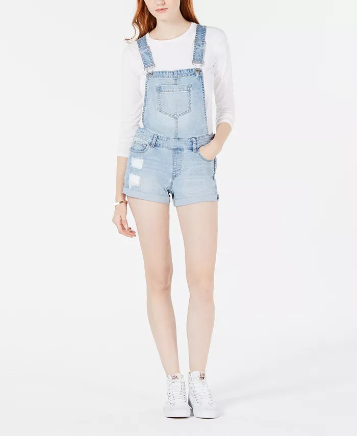 Macacão jeans com punho Dollhouse Junior's azul tamanho 9