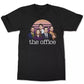 Camiseta gráfica masculina New World The Office Retro Sun Cast, preta, tamanho médio