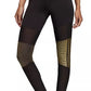 Legging Adidas Glam Colorblocked Feminina Preta Tamanho Médio