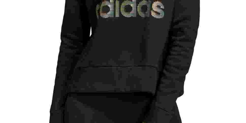 Moletom Adidas Glam Logo Feminino Preto Tamanho X-G