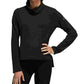 Blusa de gola alta Adidas Designed2train Climalite feminina, preta, tamanho pequeno