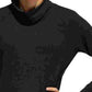 Blusa de gola alta Adidas Designed2train Climalite feminina, preta, tamanho pequeno