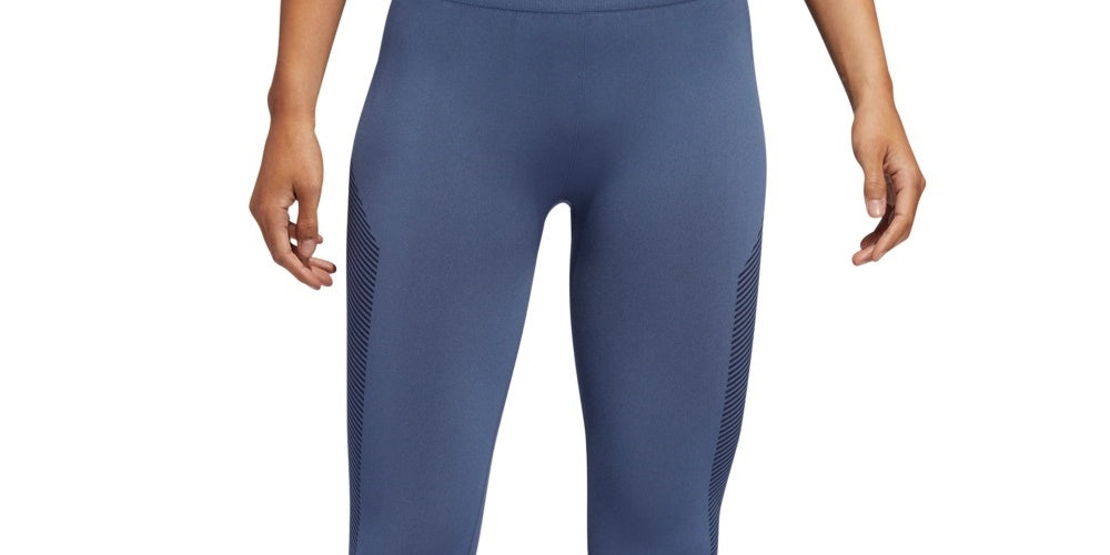 Legging Adidas Primeknit Believe This Seamless Colorblocked Feminina Azul Tamanho X-G
