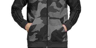 Adidas Originals Camo Zip Hoodie Masculino Cinza Tamanho P