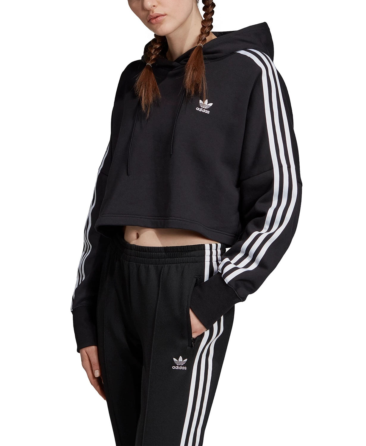 Moletom feminino curto Adidas preto tamanho X-Large
