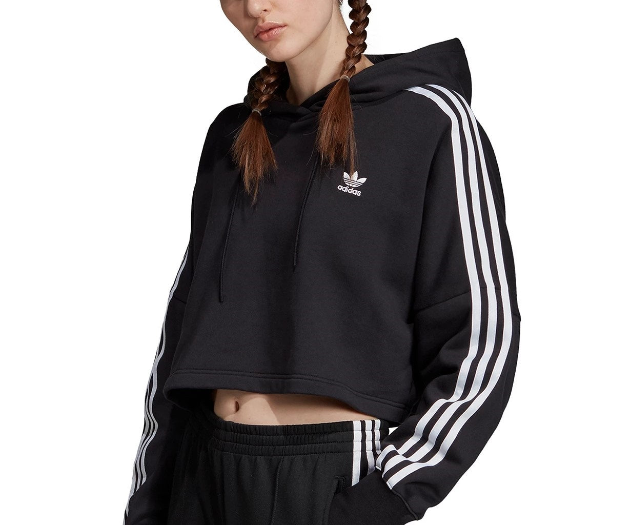 Moletom feminino curto Adidas preto tamanho X-Large