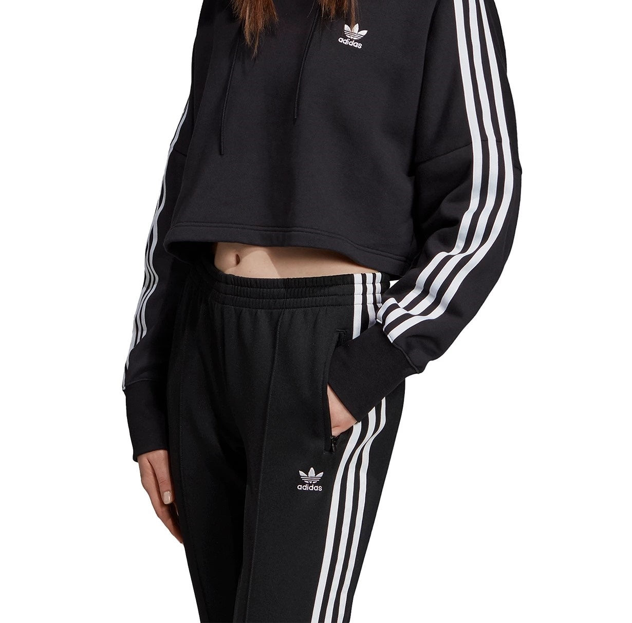 Moletom feminino curto Adidas preto tamanho X-Large
