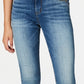 Calça jeans skinny feminina Brittany de cintura alta, tamanho 32, azul, STS