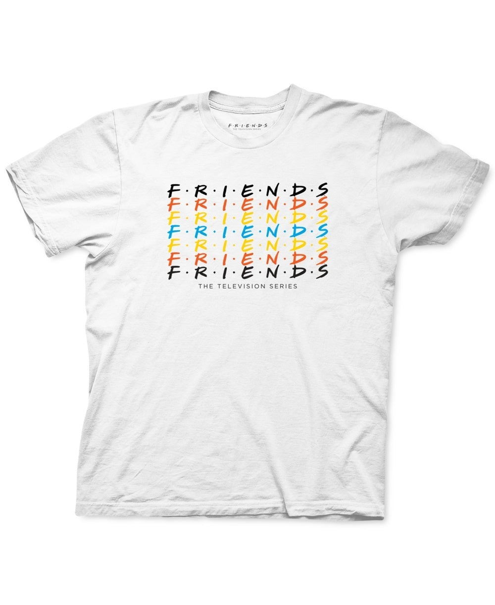 Camiseta masculina estampada de manga curta e ajuste clássico Ripple Junction, tamanho grande, branca