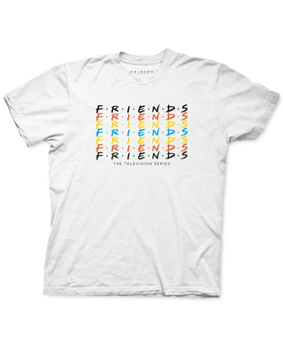 Camiseta masculina estampada de manga curta e ajuste clássico Ripple Junction, tamanho grande, branca