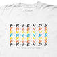 Camiseta gráfica masculina Ripple Junction Friend, branca, tamanho pequeno