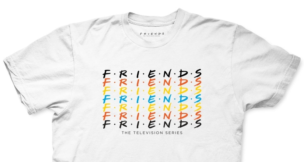 Camiseta masculina gráfica Friends da Ripple Junction, tamanho XX-G, branca