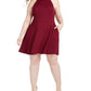 Vestido plus size da Speechless feminino, estilo linha A, com laço nas costas, roxo, tamanho 16