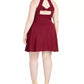 Vestido plus size da Speechless feminino, estilo linha A, com laço nas costas, roxo, tamanho 16