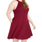 Vestido plus size da Speechless feminino, estilo linha A, com laço nas costas, roxo, tamanho 16