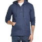 Moletom com capuz masculino vintage, azul marinho, manga comprida, ajuste clássico, tamanho pequeno