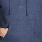Moletom com capuz masculino vintage, azul marinho, manga comprida, ajuste clássico, tamanho pequeno