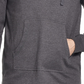 Moletom com capuz Henley texturizado vintage masculino à prova de intempéries, cor carvão, tamanho pequeno
