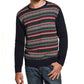 Suéter masculino Fair Isle vintage à prova de intempéries, tamanho marinho