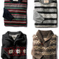Suéter masculino Fair Isle vintage à prova de intempéries, tamanho marinho