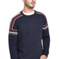 Suéter de esqui masculino vintage à prova de intempéries, azul marinho, tamanho XXX-G