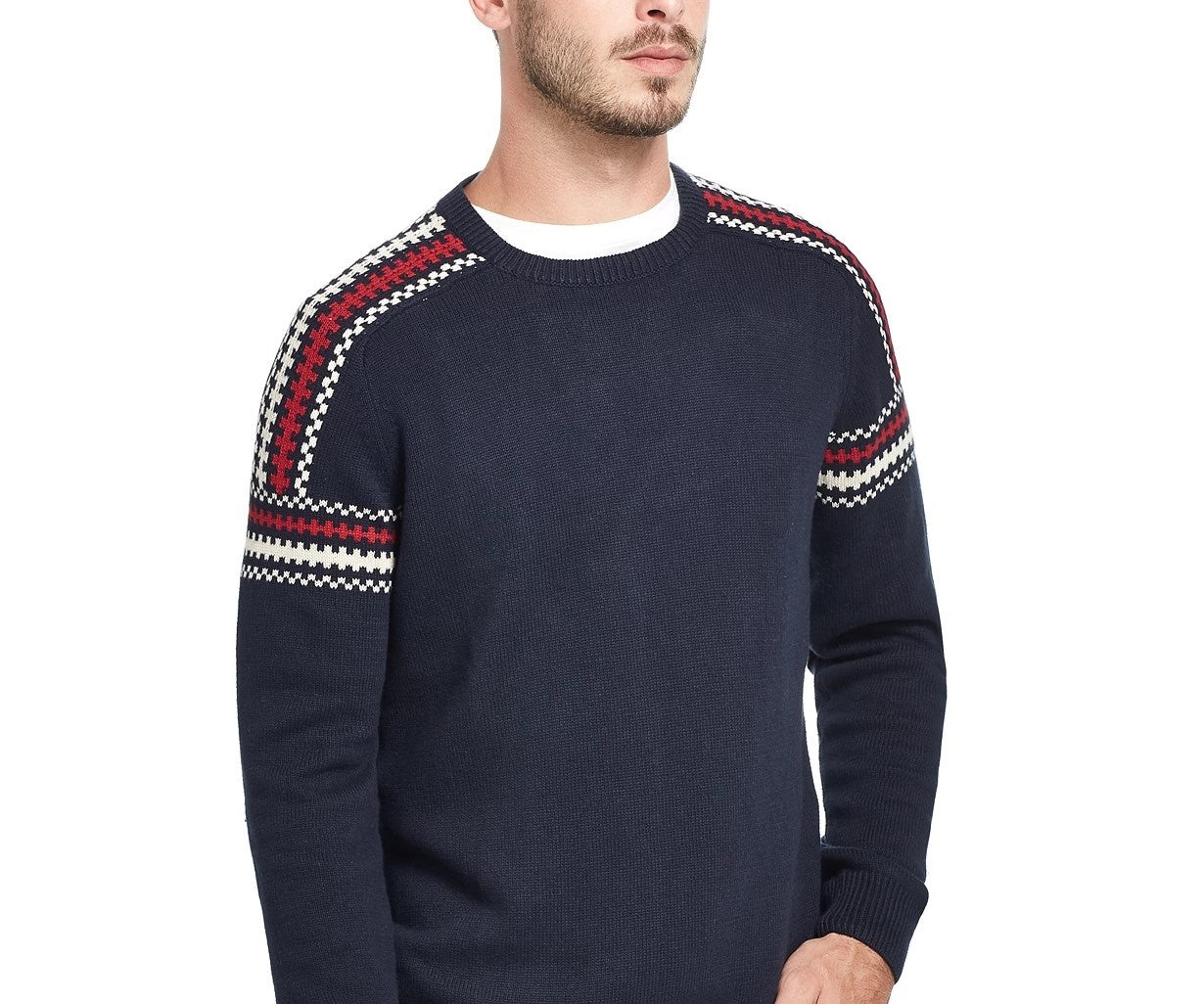 Suéter de esqui masculino vintage à prova de intempéries, azul marinho, tamanho XXX-G