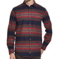 Camisa de flanela listrada escovada masculina vintage à prova de intempéries turquesa água tamanho pequeno