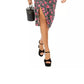 Vestido tubinho com estampa de leopardo rosa Betsey Johnson feminino, tamanho 16, vermelho