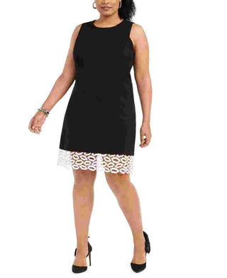 Vestido tubinho de renda Betsey Johnson feminino, preto, tamanho 22W