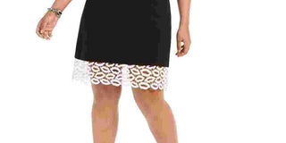 Vestido tubinho de renda Betsey Johnson feminino, preto, tamanho 22W