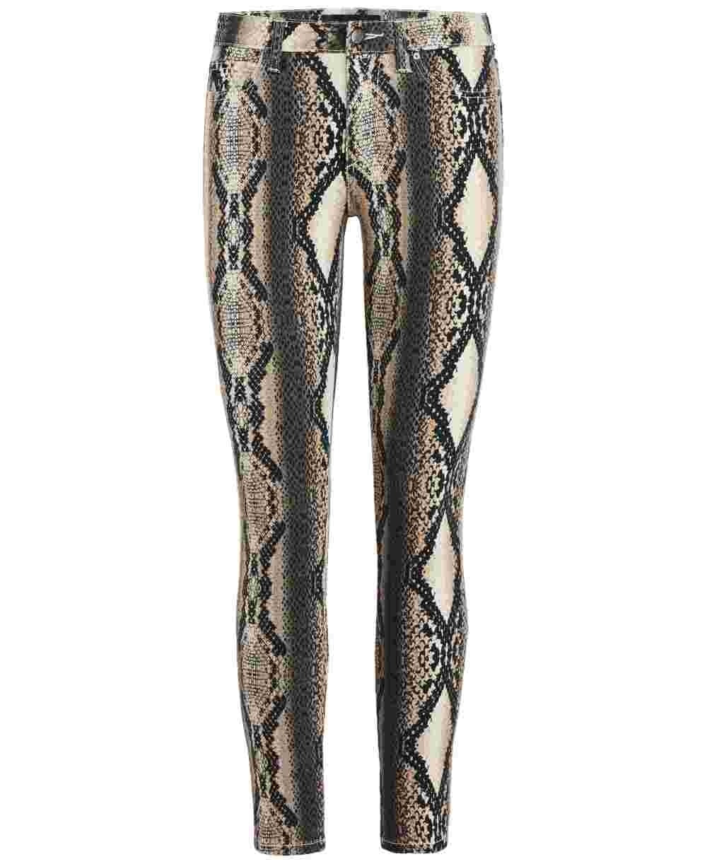 Calça jeans skinny feminina Joe's The Icon com estampa de cobra, marrom, tamanho 24