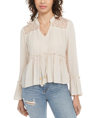 Gypsies &amp; Moondust Top de renda infantil com alças finas, tamanho pequeno, branco