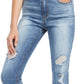 Calça jeans rasgada Dollhouse Junior's azul tamanho 11