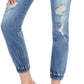 Calça jeans rasgada Dollhouse Junior's azul tamanho 11