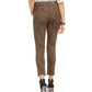 Calça jeans feminina com estampa animal da 7 For All Mankind, bege escuro