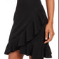 Vestido Teeze Me Junior com babados e ajuste evasê, preto, tamanho 0