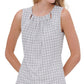 Blusa Tommy Hilfiger Feminina Sem Mangas Estampada Recortada Branca Tamanho Grande