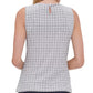 Blusa Tommy Hilfiger Feminina Sem Mangas Estampada Recortada Branca Tamanho Grande