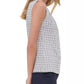 Blusa Tommy Hilfiger Feminina Sem Mangas Estampada Recortada Branca Tamanho Grande