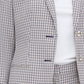Tommy Hilfiger Blazer feminino com estampa xadrez e acolchoamento nos cotovelos, marrom, tamanho 6