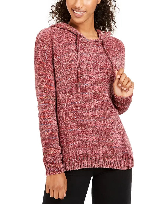 Moletom com capuz Hippie Rose Junior Chenille Roxo Tamanho X-S