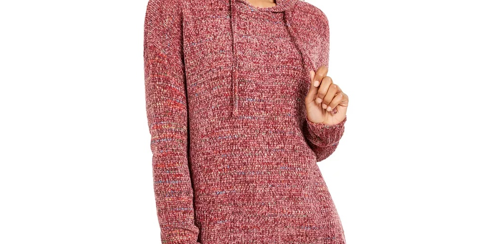 Moletom com capuz Hippie Rose Junior Chenille Roxo Tamanho X-S