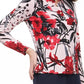 Blusa feminina Tommy Hilfiger com botões e gola floral, rosa, tamanho extragrande