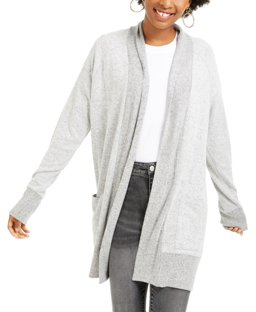 Cardigan Hippie Rose Junior's Cozy Branco Tamanho Grande